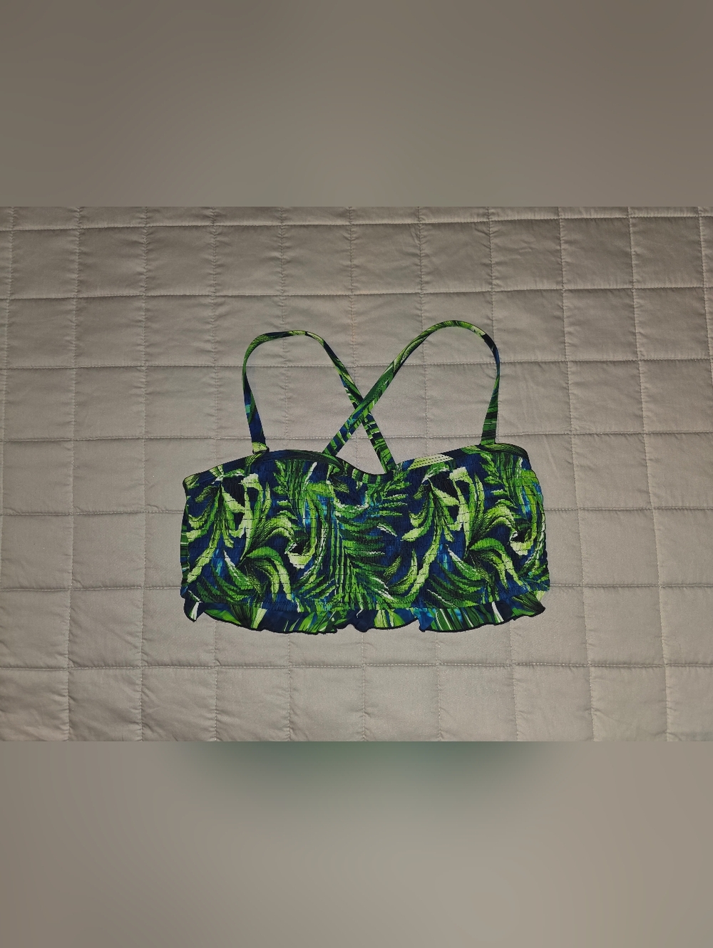 Pour Moi Blue & Green Patterned Swim Bottom